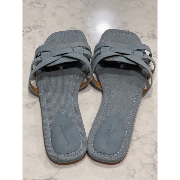 Universal Thread Women’s Memory‎ Foam Edna Denim Slip On Sandal Size 9.5 Blue - Picture 2 of 7